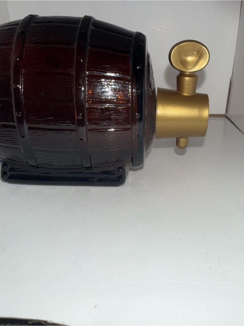 Avon Decorative Dark Brown Barrel with Gold Tone Tap
